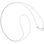 White gold chain necklace with ring clasp