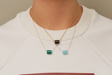 Load image into Gallery viewer, DECO CILINDRO BLUE AGATE NECKLACE
