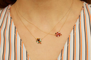 FLOTADORA BURGUNDY NECKLACE