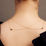 TU Y YO CITRINE + PINK TOURMALINE NECKLACE