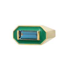 Load image into Gallery viewer, DECO MAXI BAGUETTE TOPAZ RING

