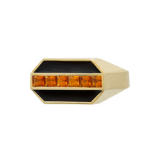 Load image into Gallery viewer, DECO CARRÉ BLACK RING
