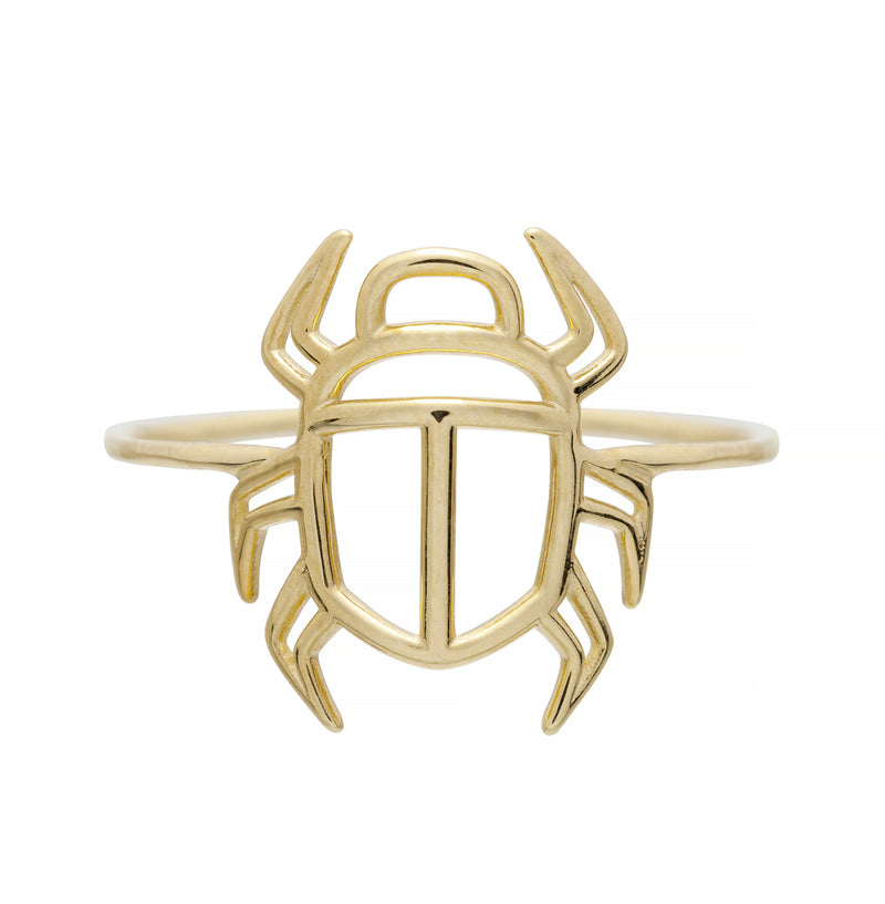 Beetle – silver gold plated ring | Biżuteria autorska