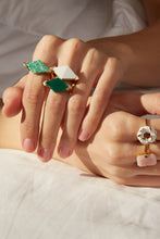 Load image into Gallery viewer, DECO ROMBO AMAZONITE RING
