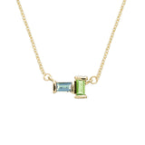 TU Y YO AQUAMARINE + PERIDOT NECKLACE