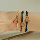 MIAU ENAMEL BIGOTES CORD BRACELET