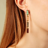DECO MAXI BAGUETTE MULTICOLOR EARRINGS