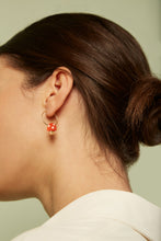 Load image into Gallery viewer, L&#39;AMANITA RED + WHITE EARRING CIRCLE
