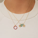 MANZANA ENAMEL RED NECKLACE