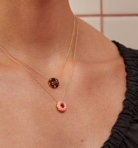 DONUT RASPBERRY FILLED NECKLACE