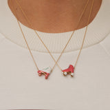 ROLLER BIANCO + ROSA COLLANA