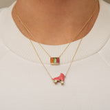 TRI BAGUETTE TOURMALINE NECKLACE