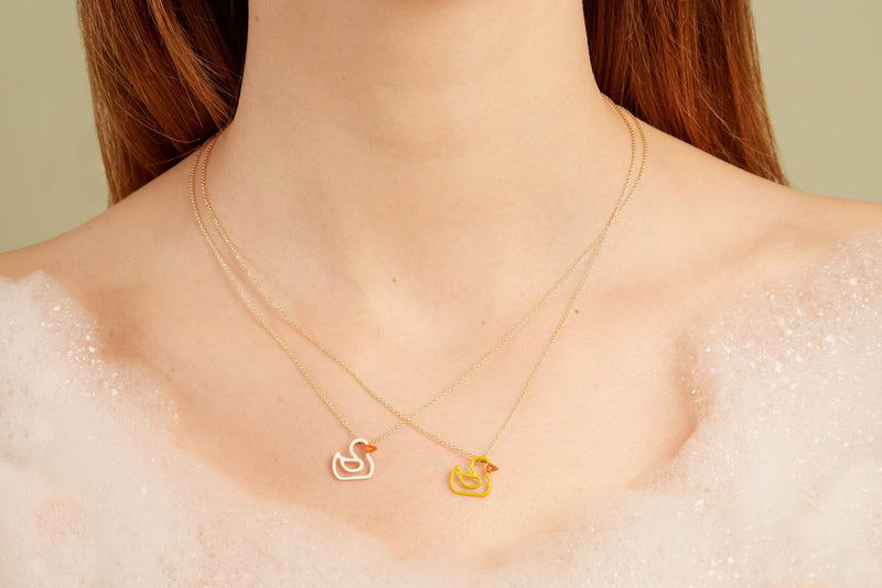 Petite Penny From Heaven Necklace with Dove Charm - Yellow Bronze -  Boutique 23